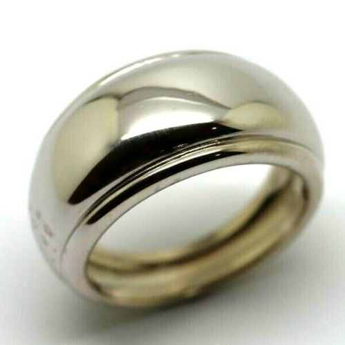 Size R Kaedesigns, 9ct 9kt Full Solid Heavy White Gold Thick Dome Ring 12mm Wide