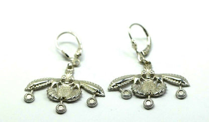 Solid Ancient Minoan Greek Crete Malia Bees Sterling Silver Earrings with Hooks