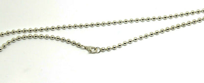 Genuine Sterling Silver Ball Chain Necklace 50cm long 3mm wide balls 11.9 grams