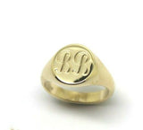 Heavy Solid 9ct 9k Yellow Gold Oval Signet Ring plus engraving in your size
