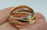 Size Q Genuine Solid 4mm 9ct Yellow, White, Rose Gold Russian Wedding Ring Bands