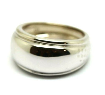 Size R Kaedesigns, 9ct 9kt Full Solid Heavy White Gold Thick Dome Ring 12mm Wide