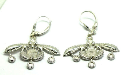 Solid Ancient Minoan Greek Crete Malia Bees Sterling Silver Earrings with Hooks