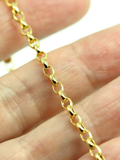 Genuine New 9ct Yellow or Rose Gold Solid 19cm Oval Belcher Bracelet