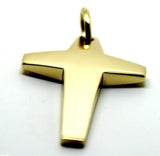 Kaedesigns New Large  Solid Heavy 9ct Yellow, Rose or White Gold Flat Plain Cross Pendant