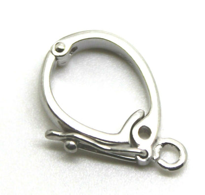 Sterling Silver 925 15mm Enhancer Bail Clasp jump ring & safety latch