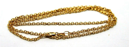 Genuine 9ct Yellow Gold Belcher Cable Chain Necklace 46cm 3.53grams