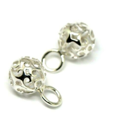 Kaedesigns New Sterling Silver 10mm Filigree Flower Balls Charm Earrings