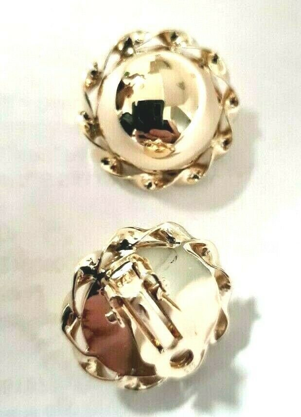 Kaedesigns New Genuine New 9ct Yellow, Rose Or White Gold Clip On 16mm Half Ball Earrings