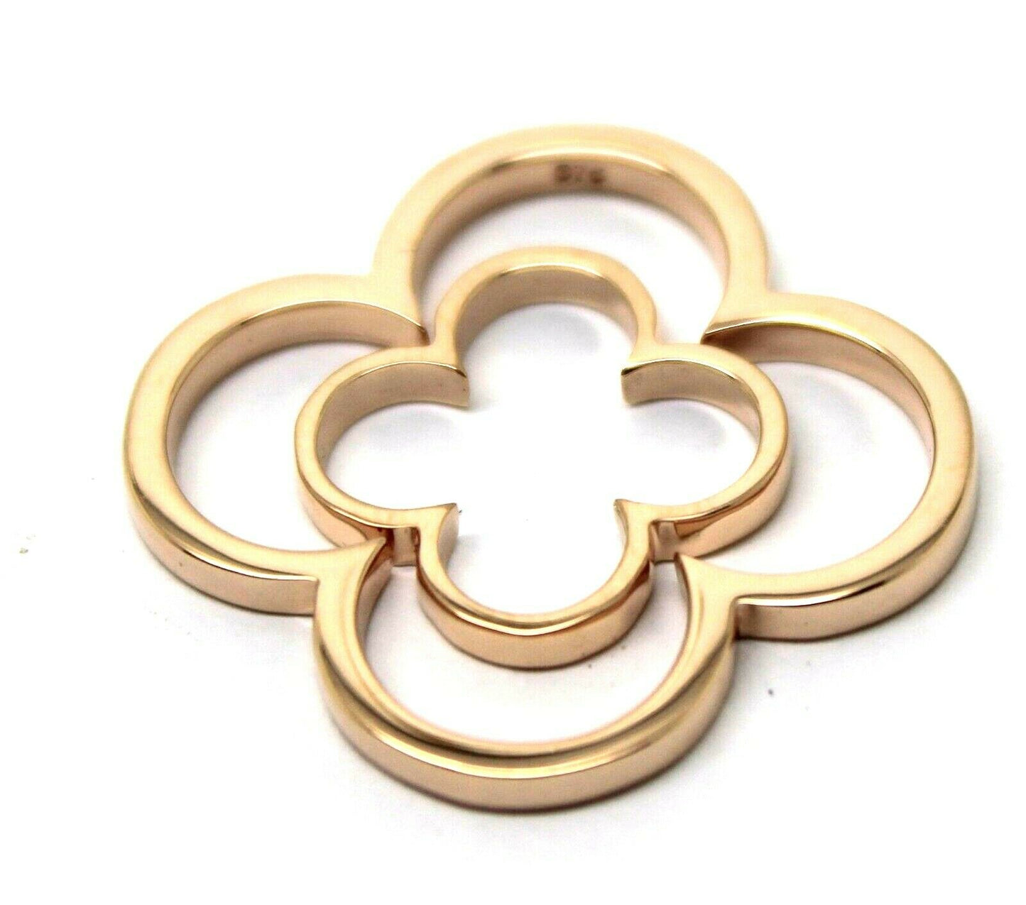 New Genuine Solid 9ct 9kt Yellow, Rose or White Gold Small And Large Four Leaf Clover Pendant