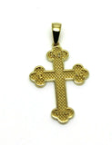 Genuine 18ct 18kt 750 Yellow, Rose or White Gold Byzantine Cross Pendant