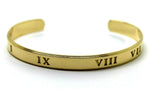 18ct FULL SOLID Heavy Yellow gold custom made CUFF or BANGLE  Engraving of your choice, symbols, letter or numbers