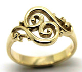 Genuine 9ct Gold 375 Full Solid Yellow, Rose or White Gold Filigree Swirl Ring - Choose your size from H to M