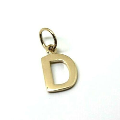 Kaedesigns, Genuine 9ct 9kt Genuine Solid Small Yellow, Rose or white Gold Initial Pendant D