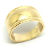 Genuine 9ct Yellow, Rose or White Gold Ridged Dome Ring 10mm Size I / 4.5