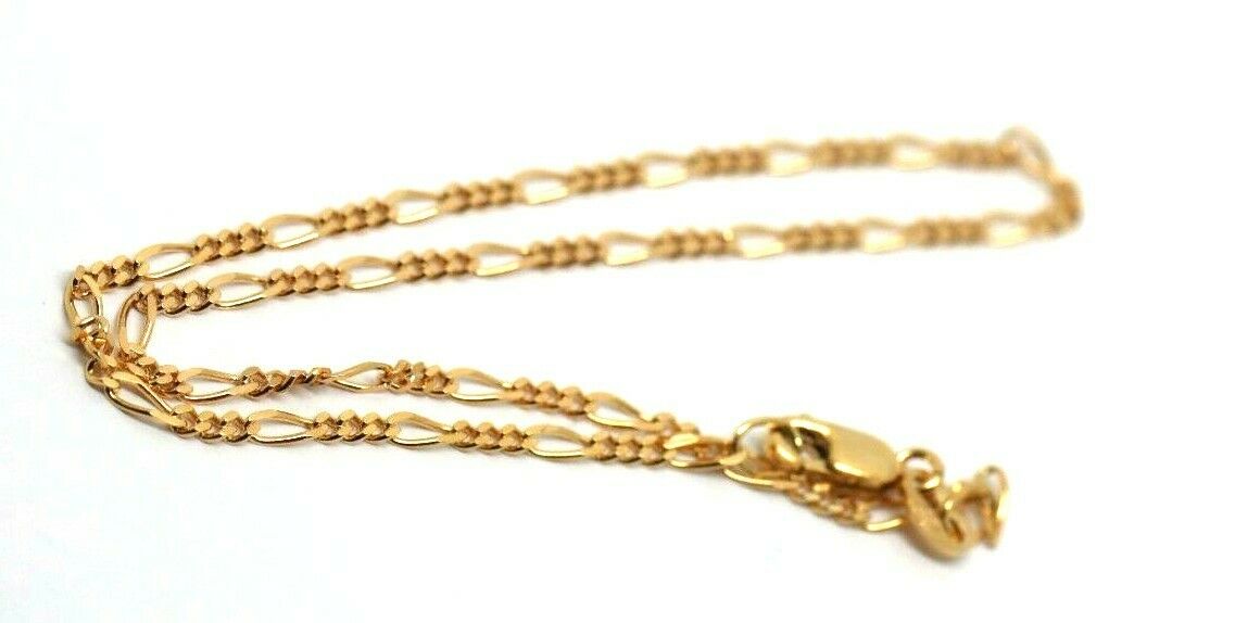 Genuine New 9ct 9k Solid Yellow Gold 25cm Diamond Cut Figaro Anklet