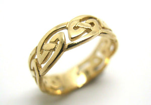 Size T / 9 New Genuine 9ct 9Kt Full Solid Yellow Gold Celtic Weave Ring 274