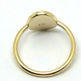 Genuine Size 3.5 / G 1/4 9ct yellow, Rose or White gold oval signet ring with rose and initial