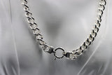 Heavy 112g Sterling Silver 50cm Curb Kerb Chain Necklace + Bolt Ring