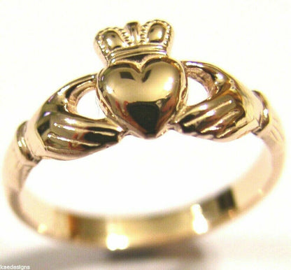 Kaedesigns Size S 9ct Rose Gold Irish Claddagh Ring