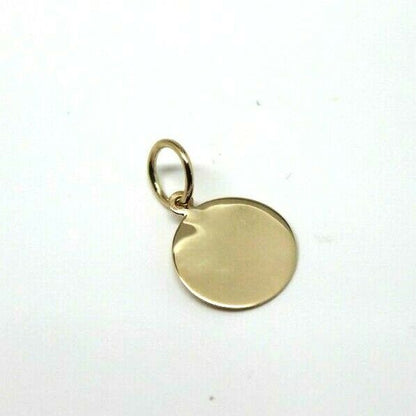 9ct 9k Genuine Solid Yellow, Rose or White Gold 12mm disc round circle pendant