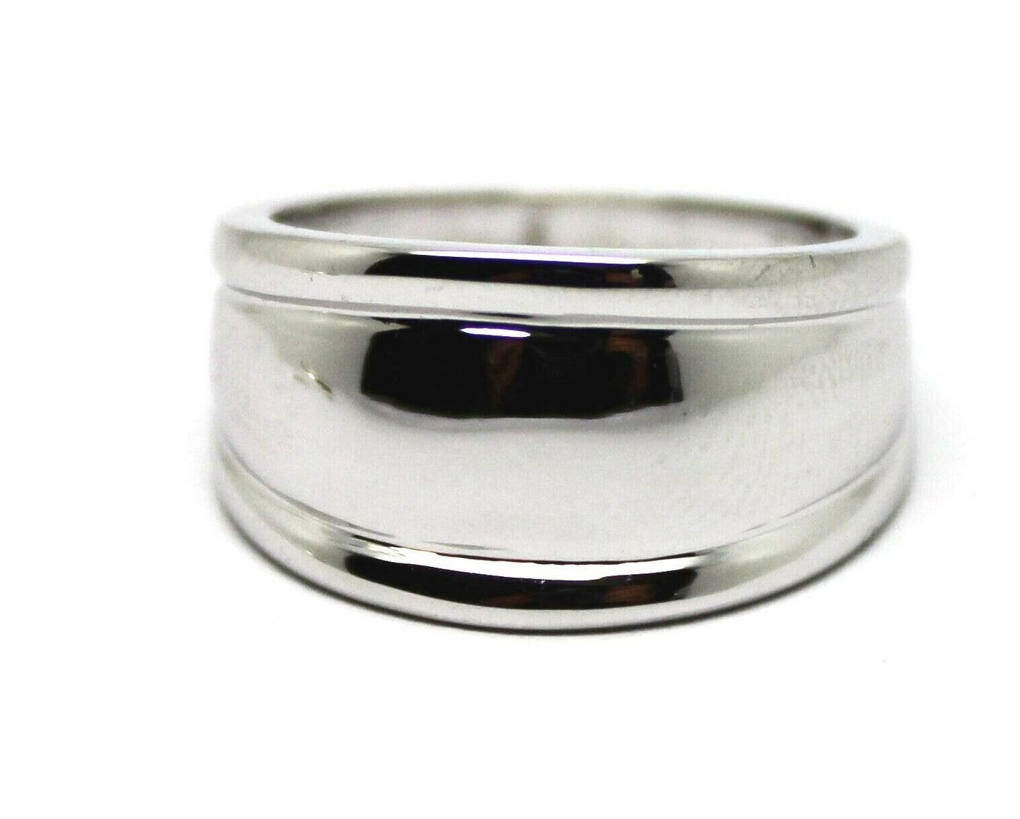 Size V, Genuine Sterling Silver 925 Thick Dome Ring 10mm Wide