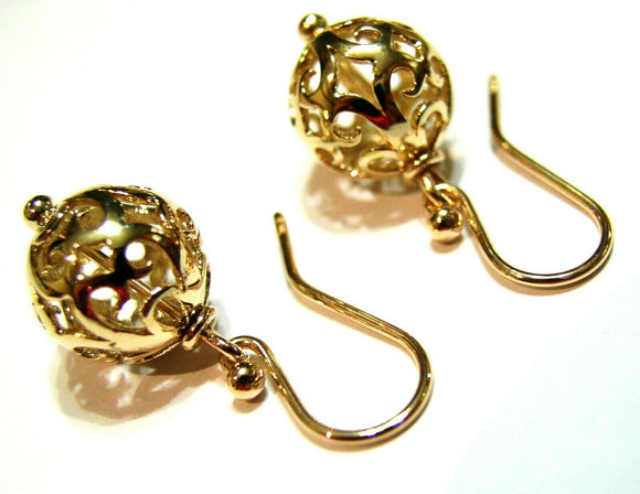 Kaedesigns New 9ct 9k Yellow, Rose or White Gold Large Heavy 12mm Ball Filigree Earrings
