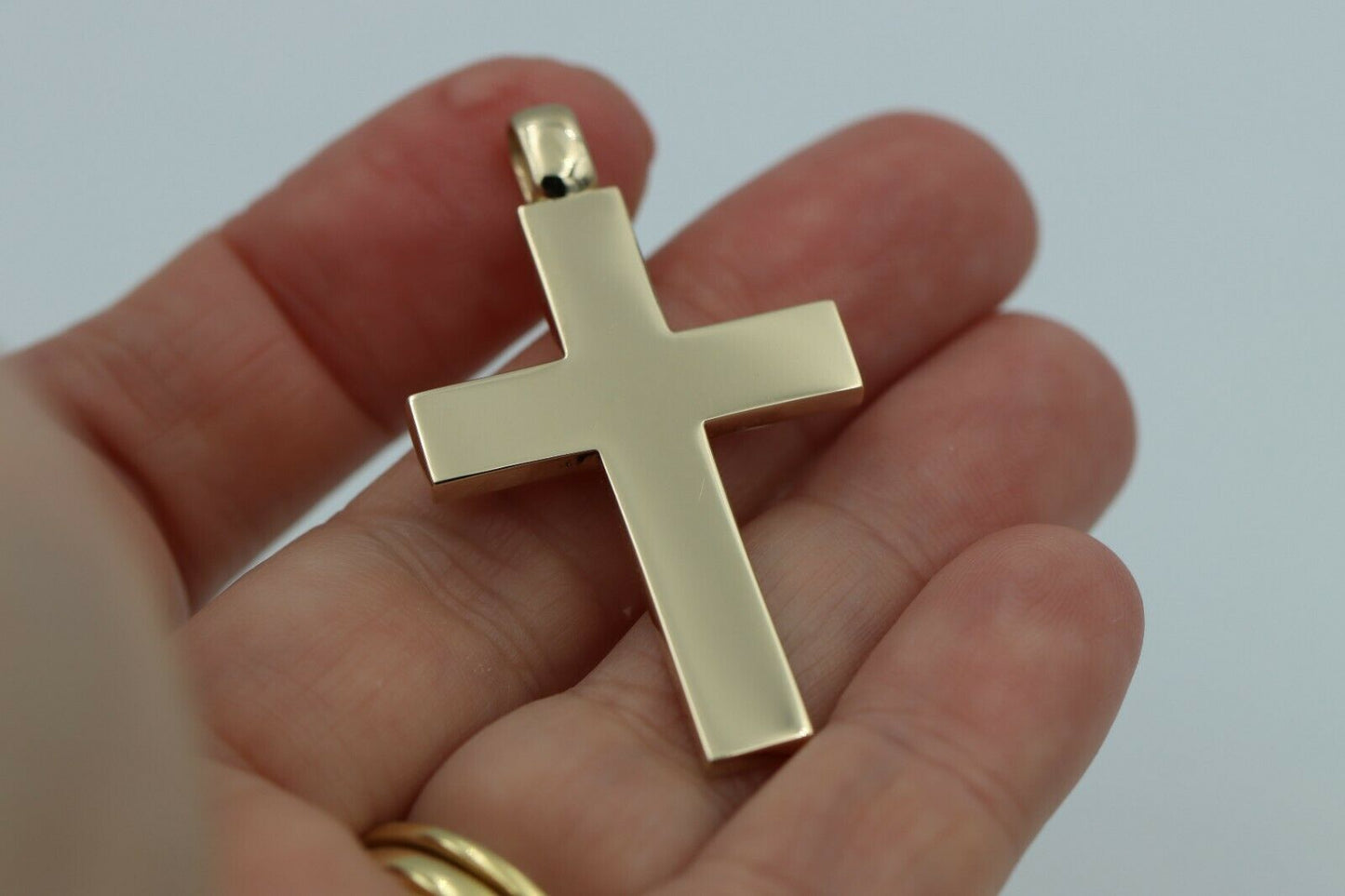 Kaedesigns New Genuine 9ct 9K Yellow, Rose or White Gold Heavy Huge Large Plain Cross Pendant