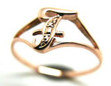 Genuine Delicate 9ct 375 Yellow, Rose or White Gold Initial Ring F