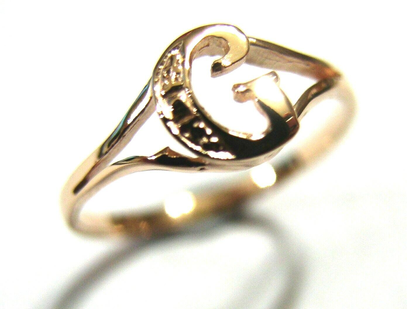 Genuine Delicate 9ct 375 Yellow, Rose or White Gold Initial Ring G