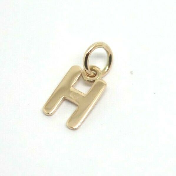 Kaedesigns, Genuine 9ct 9kt Genuine Solid Small Yellow, Rose or white Gold Initial Pendant H