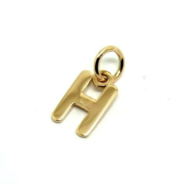 Kaedesigns, Genuine 9ct 9kt Genuine Solid Small Yellow, Rose or white Gold Initial Pendant H