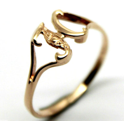 Kaedesigns, Genuine, Solid Yellow Or Rose Or White Gold 375 Initial Ring H