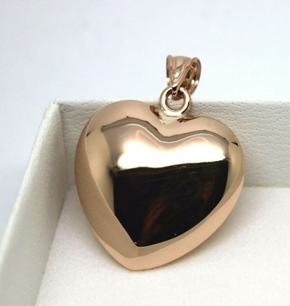 Kaedesigns New Genuine 9ct 9k Medium Bubble Yellow, Rose or White Gold Heart Pendant