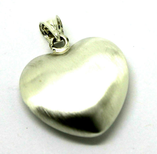 Sterling Silver Matt Finish 925 Medium Bubble Heart Pendant