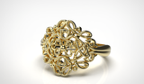 Solid New Genuine 9ct Yellow, Rose or White Gold Hallmarked 375 Fancy Weave Filigree Swirl Ring