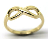 Genuine New 9ct Yellow, Rose or White Gold Solid Infinity Ring Size S / 9 1/8