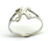 Genuine Delicate 9ct 375 Yellow, Rose or White Gold Initial Ring K