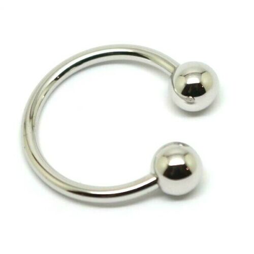 Genuine Sterling Silver 925 Key Ring Large Horseshoe Shape Ring