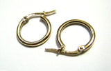 Full Solid New Genuine 9ct 9K Yellow, Rose or White Gold Small Hoop Round Earrings