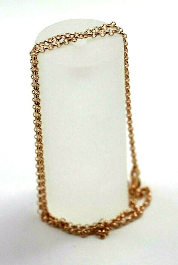 Genuine 9ct Rose Gold Belcher Chain Necklace 45cm 5.43 grams