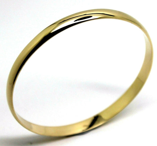 Genuine 9ct 9kt FULL SOLID Heavy Yellow, Rose or White gold 5mm wide half round 65mm inside diameter