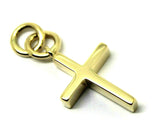 Kaedesigns, Genuine Solid Thin 9ct 9K Yellow, Rose or White Gold Plain Cross Pendant Double Bail