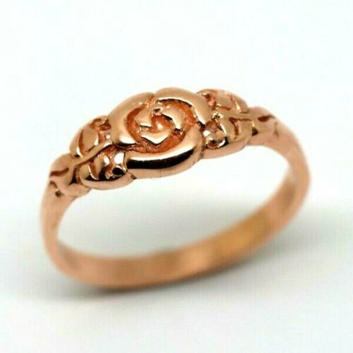 Genuine Solid 9ct White Or Rose Or Yellow Gold Flower Ring Choose Size F To K
