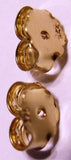 9ct Yellow or Rose or White Gold Or Sterling Silver Earring Butterfly Backs 4.8mm