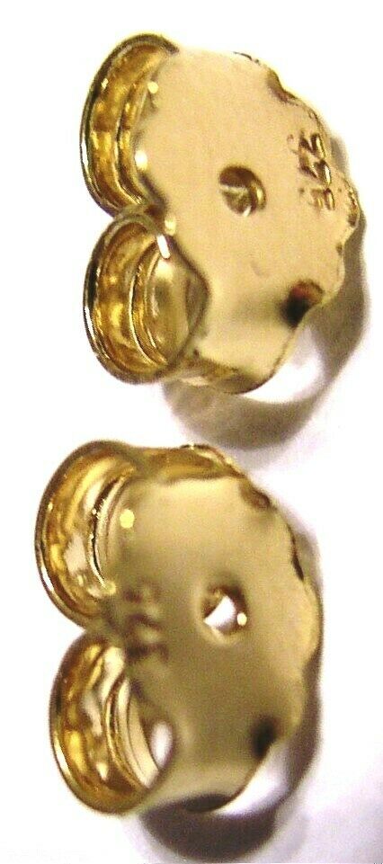 Genuine 9ct Yellow or Rose or White Gold Or Sterling Silver Earring Butterfly Backs 4.8mm 240