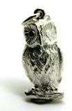 Heavy Genuine Sterling Silver 925 3D Heavy Owl Pendant