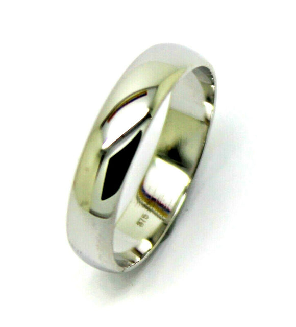 Kaedesigns, 5mm Solid 9ct White 375 Gold Wedding Band Ring Size N/7 To Z+4/15