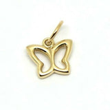 Genuine Small New 9k 9ct Yellow Gold Filigree Butterfly Pendant or Charm