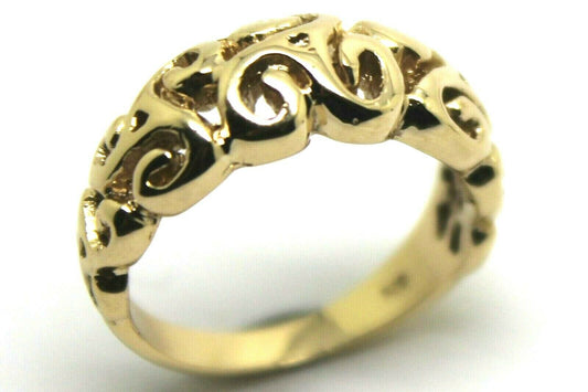 Kaedesigns, New Genuine 9ct 9kt Yellow, Rose or White Gold Solid Swirl Filigree Ring 358